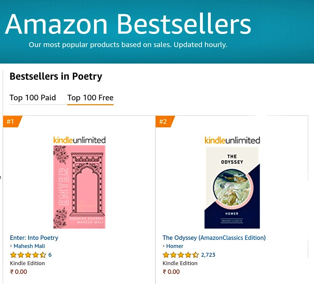 Enter: Into poetry in Amazon bestseller list